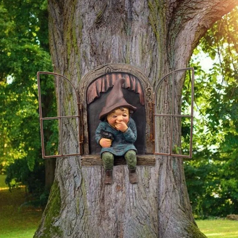 Home Bargains - Naughty Garden Statue Elf Go Out