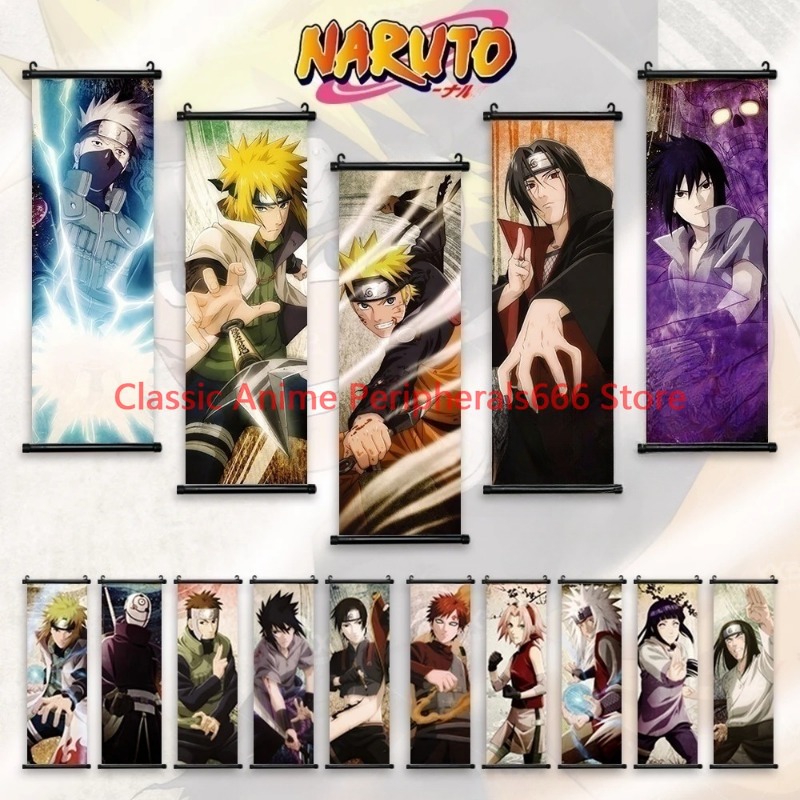 Home Bar Shelf - Naruto Hanging Painting Canvas Home Decoration