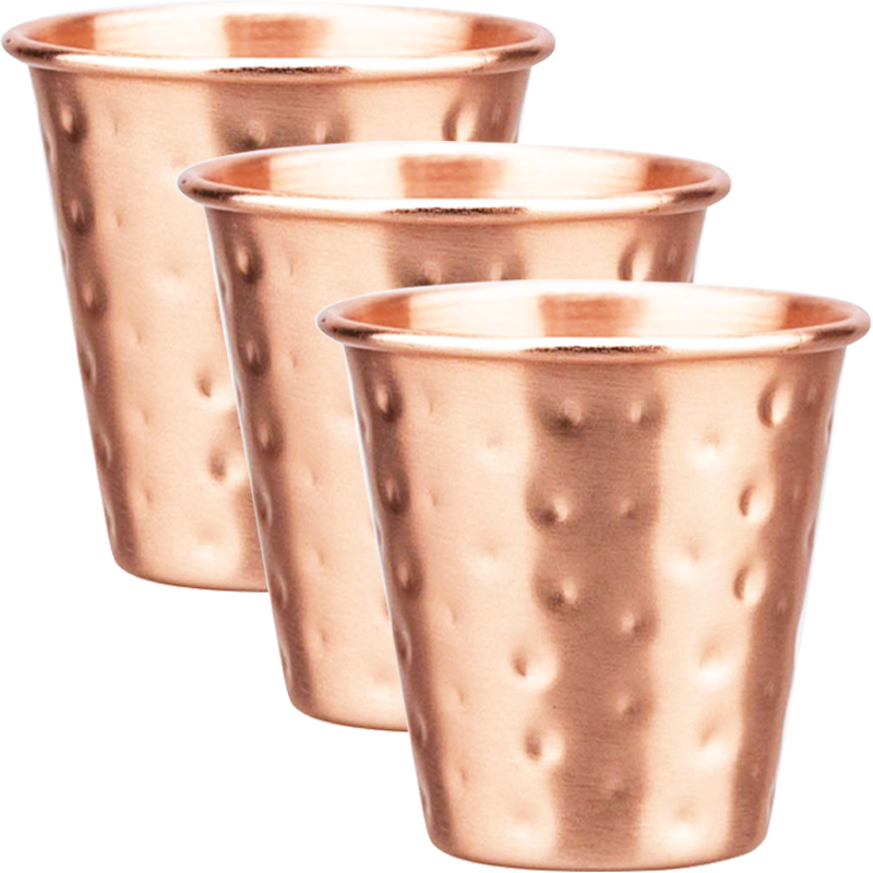 3Pcs New 60ml 100% Copper Cups - огляд і ціна Mule Copper Mug