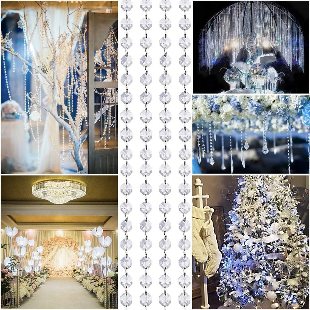 10PCS 100cm Clear Beaded Curta - огляд і ціна Home Bargains