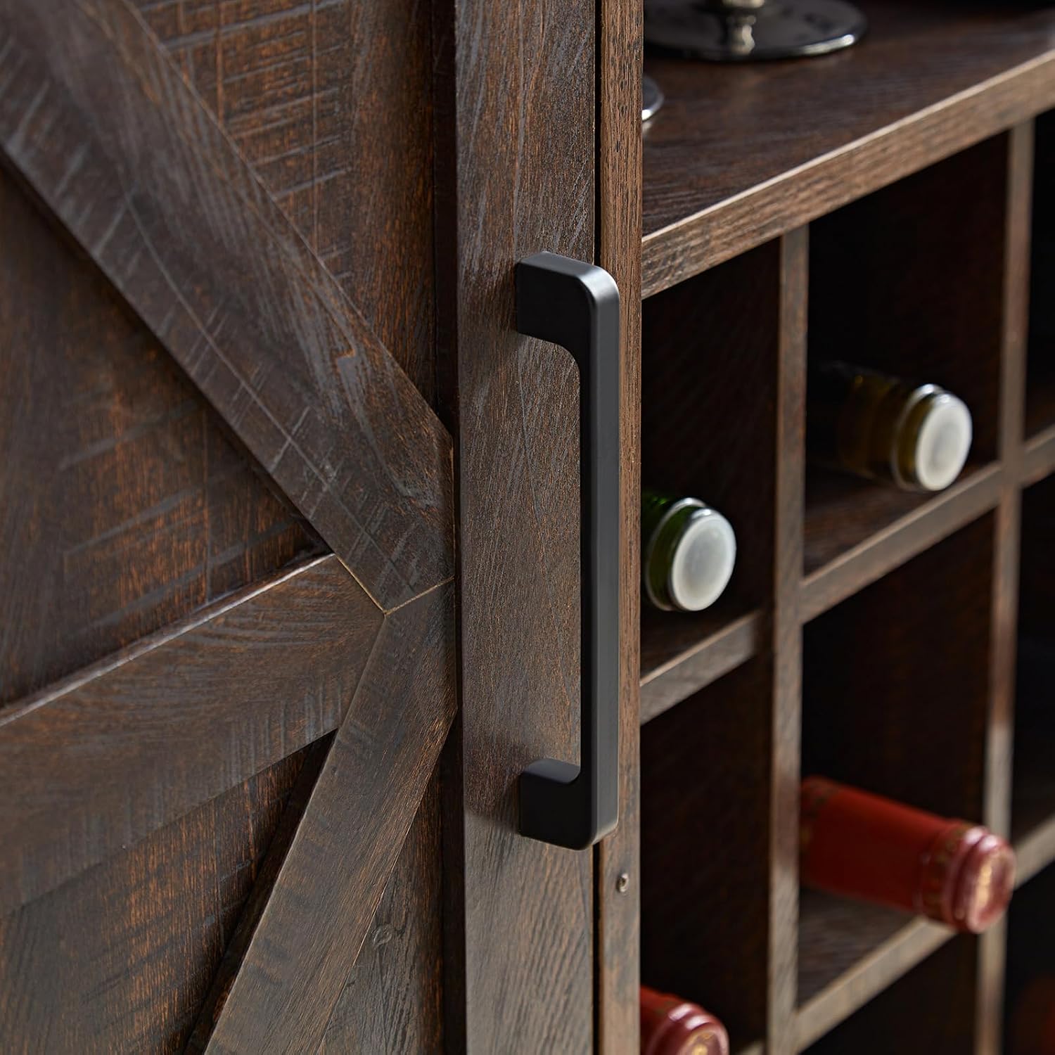 Farmhouse Bar Cabinet Wine Rac - огляд і ціна Home Bar Shelves
