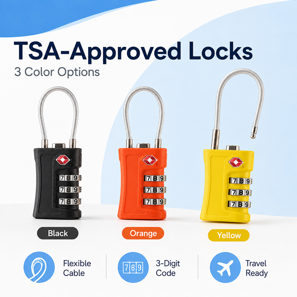TSA Approved Luggage Lock 3 Di - огляд і ціна Home Bargains