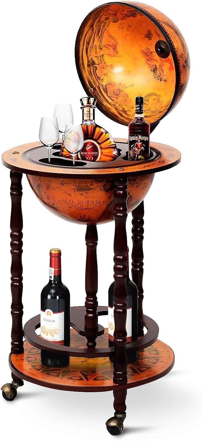 Globe Bar Cart Liquor Bar Cabi - огляд і ціна Home Bar Shelves