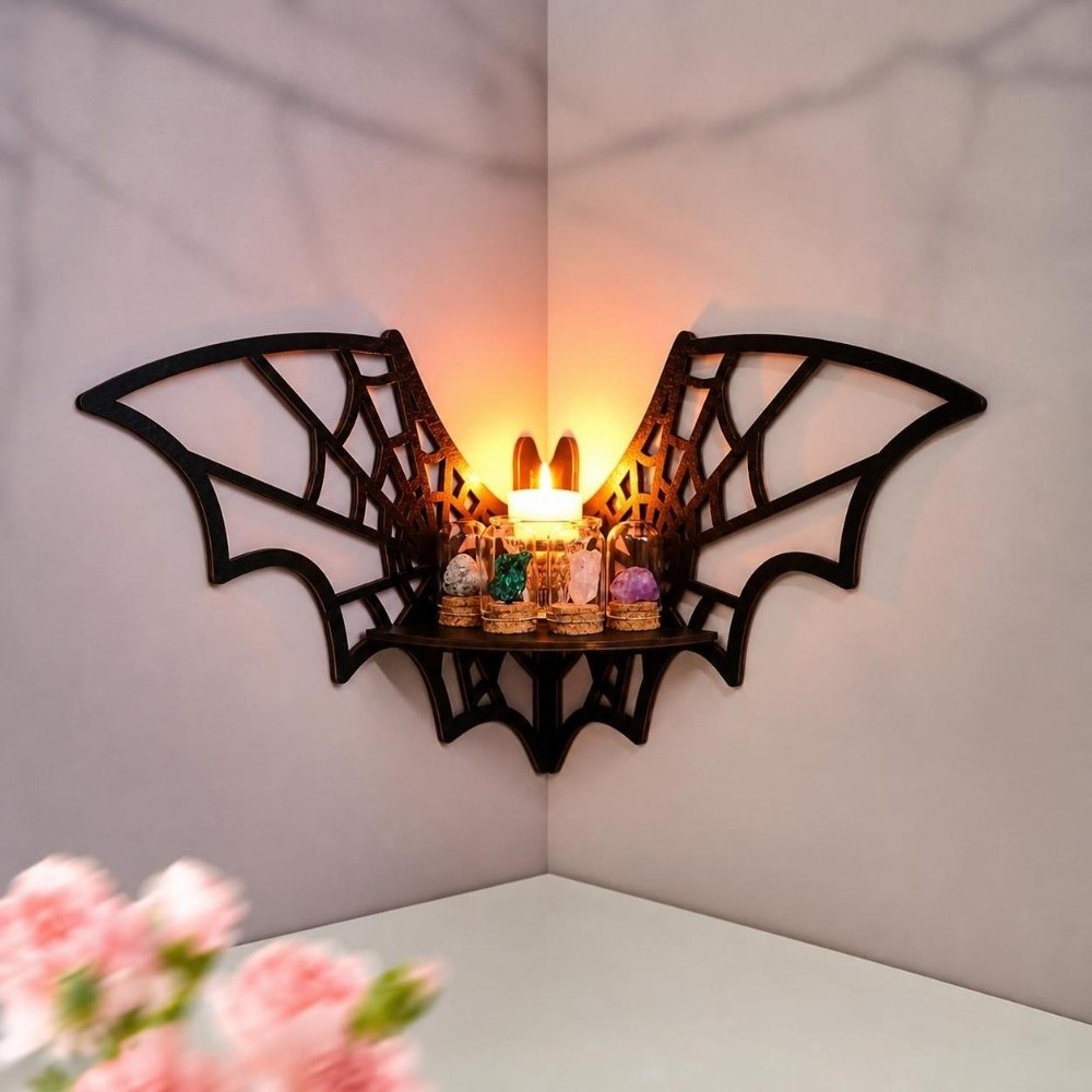 Wooden Bat Corner Shelf Hollow - огляд і ціна Home Bar Shelf