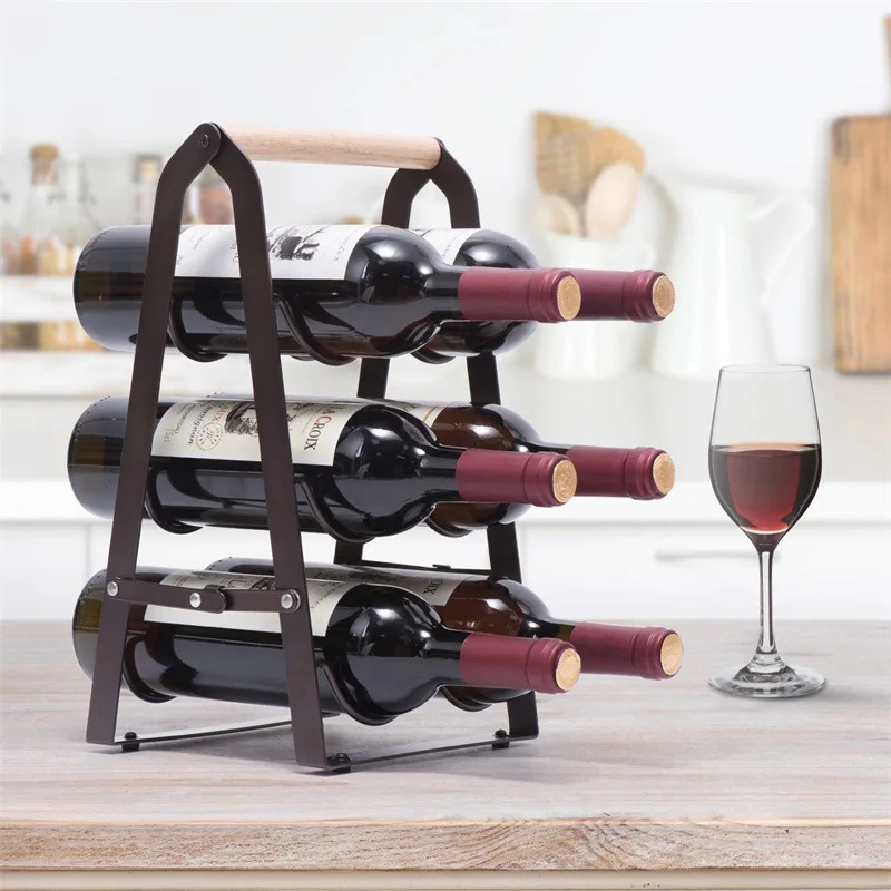 6 Bottle Iron Collapsible Stor - огляд і ціна Home Bar Shelf