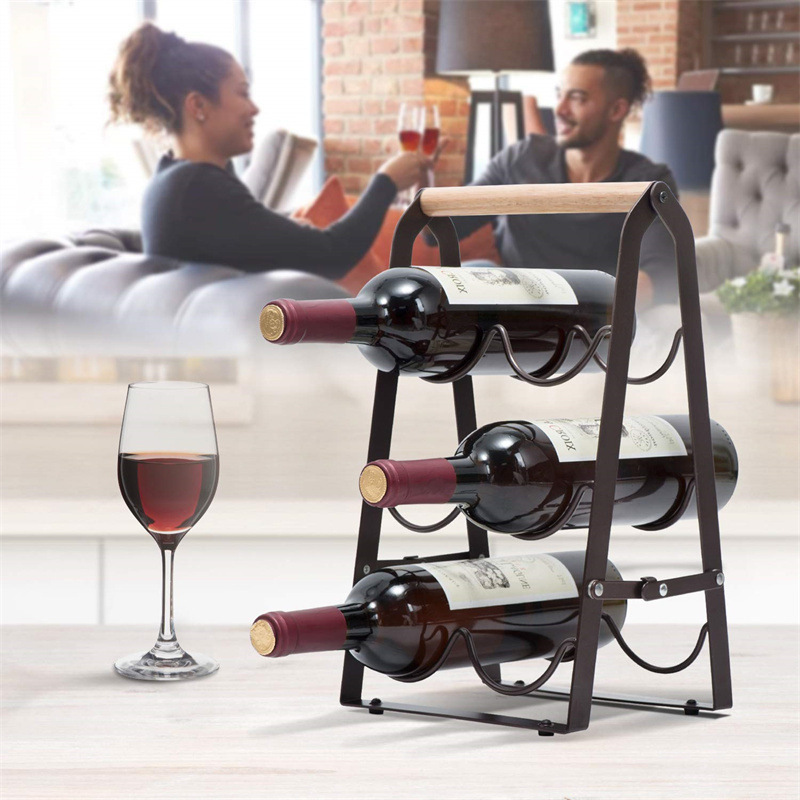 6 Bottle Iron Collapsible Stor - огляд і ціна Home Bar Shelf
